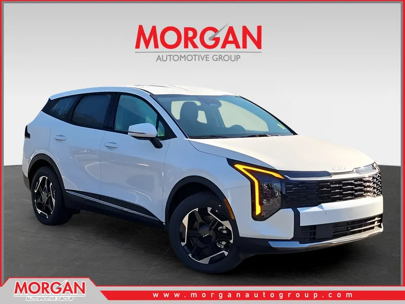 2026 Kia Sportage Hybrid S in White — front three-quarter view