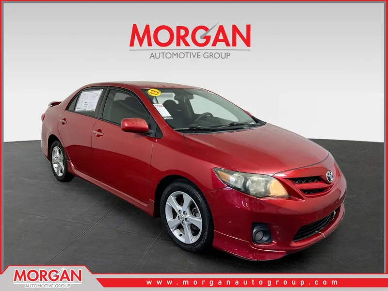 2013 Toyota Corolla S in Barcelona Red Metallic — front three-quarter view
