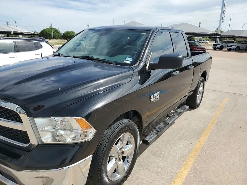 2019 RAM 1500 Classic Tradesman in Diamond Black Crystal Pearlcoat — front three-quarter view