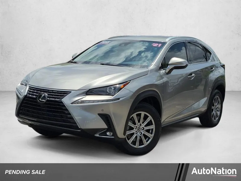 2021 Lexus NX 300 in Silver — front three-quarter view