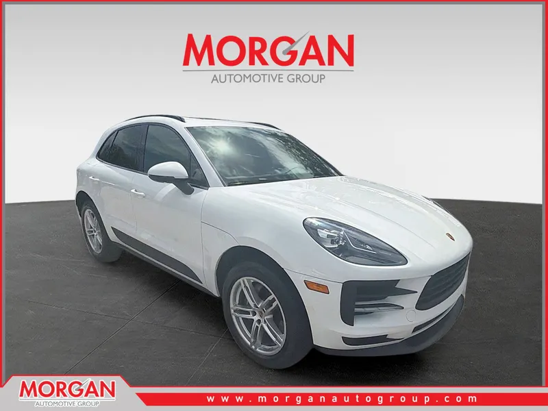 2021 Porsche Macan Base in White — front three-quarter view