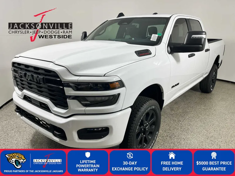 2026 RAM 2500 Big Horn in Bright White Clear-Coat Exterior Paint — front three-quarter view