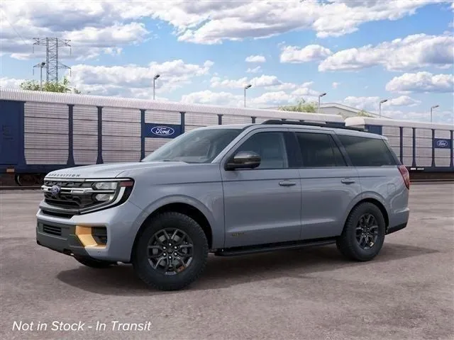 2027 Ford Expedition Tremor® in Glacier Gray Metallic Tri-Coat — front three-quarter view