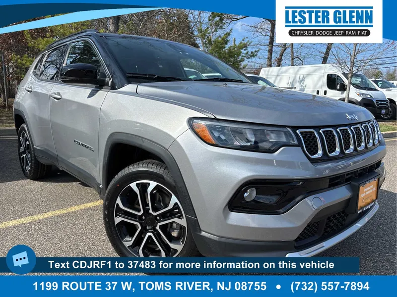 2023 Jeep Compass Limited in Billet Silver Metallic Clearcoat — front three-quarter view