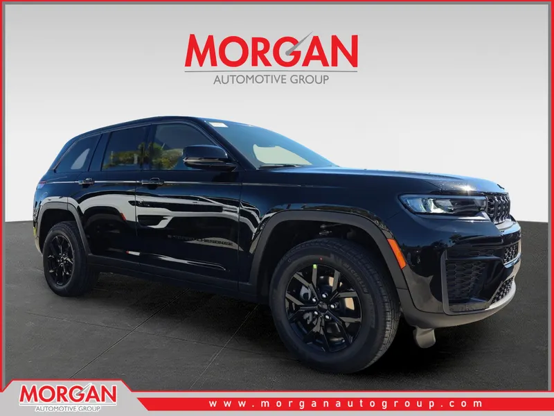 2026 Jeep Grand Cherokee Laredo in Black — front three-quarter view