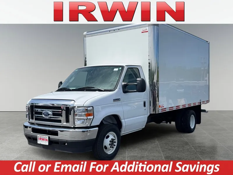 2025 Ford E-Series Cutaway E-450 DRW in White — front three-quarter view