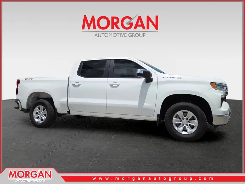2024 Chevrolet Silverado 1500 LT in White — front three-quarter view