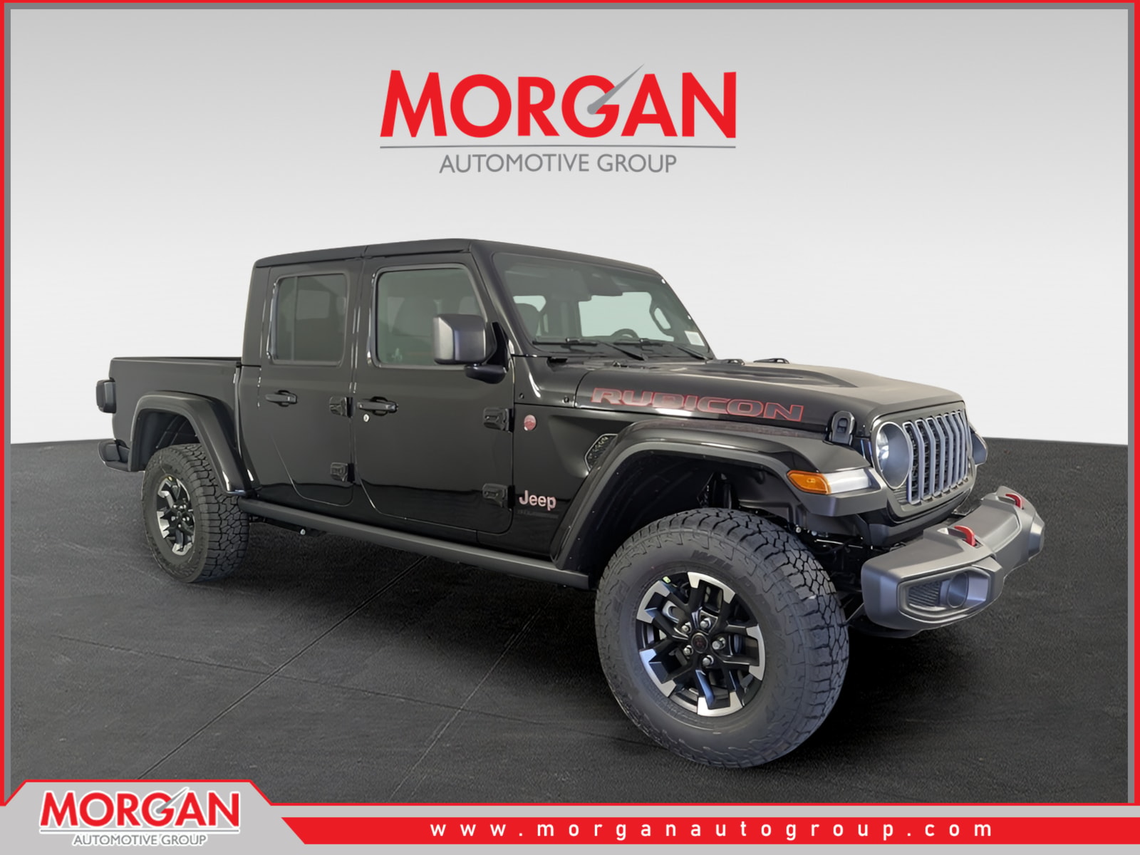 2026 Jeep Gladiator Rubicon in Black — front three-quarter view