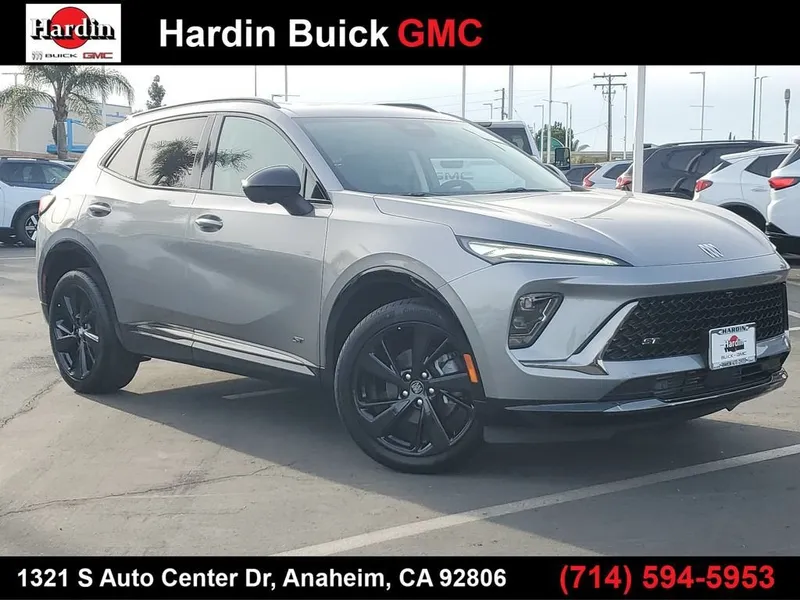 2026 Buick Envision Sport Touring in Moonstone Gray Metallic — front three-quarter view