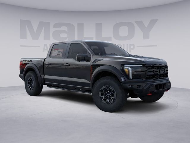 2026 Ford F-150 Raptor in Agate Black Metallic — front three-quarter view