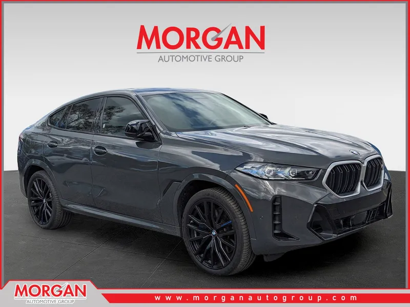 2024 BMW X6 M60i in Gray — front three-quarter view