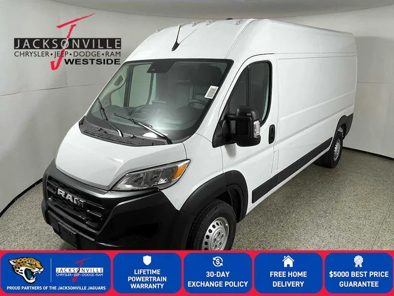2026 RAM ProMaster Tradesman in Bright White Clear-Coat Exterior Paint — front three-quarter view