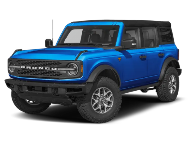 2026 Ford Bronco Badlands in Blue — front three-quarter view