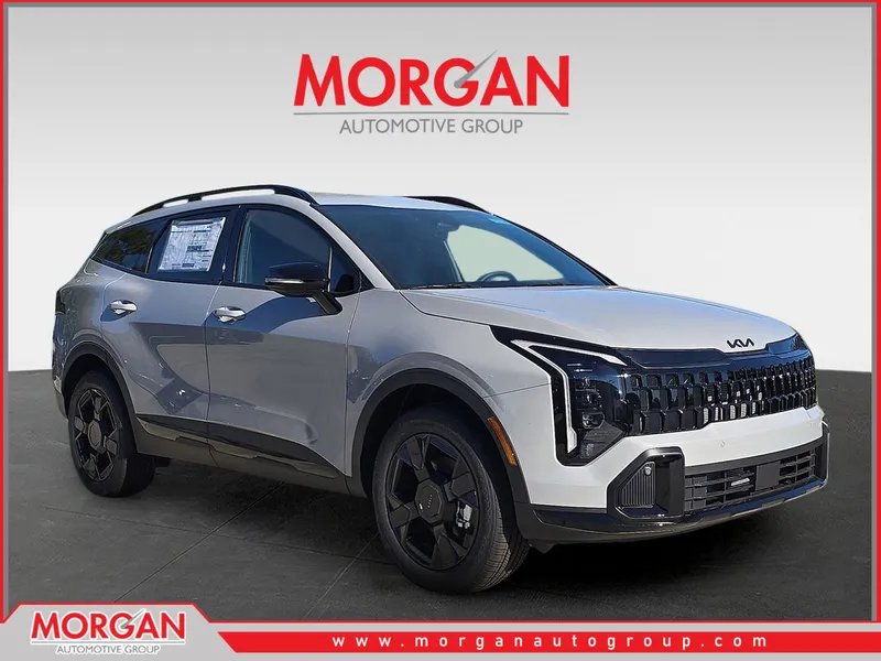 2026 Kia Sportage X-Line in Wolf Gray — front three-quarter view