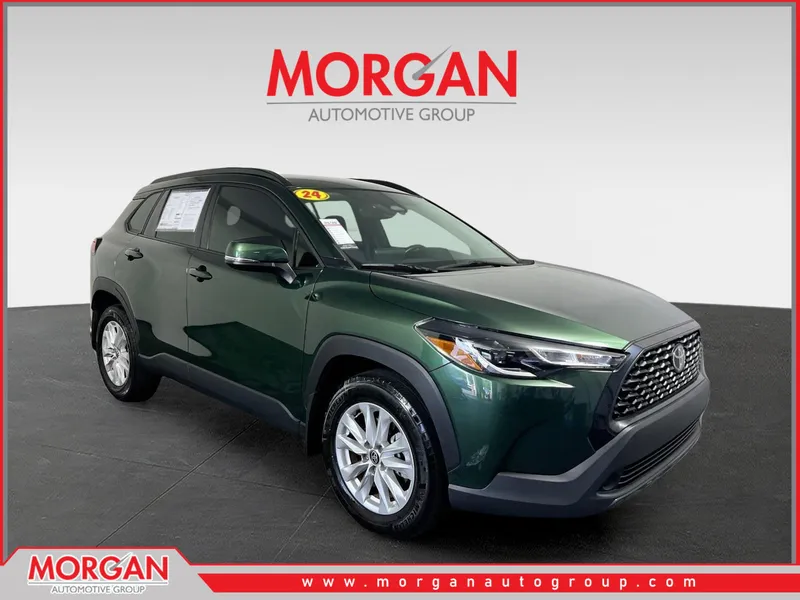 2024 Toyota Corolla Cross LE in Cypress — front three-quarter view