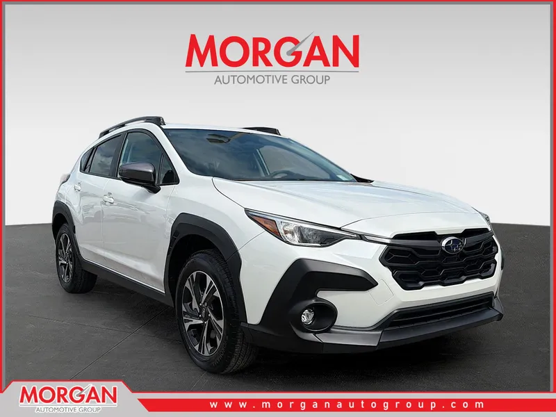 2026 Subaru Crosstrek Premium in Crystal White Pearl — front three-quarter view