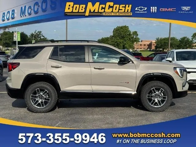 2026 GMC Terrain AT4 in Riverstone Metallic — front three-quarter view