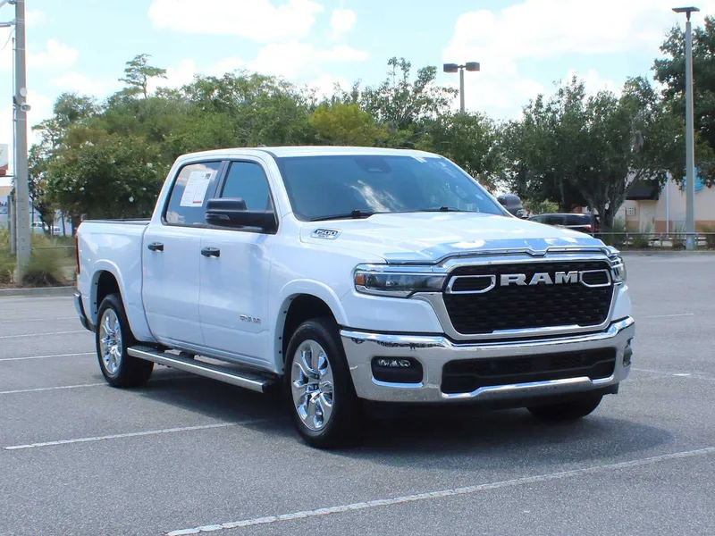 2025 RAM 1500 Big Horn in Bright White Clearcoat — front three-quarter view