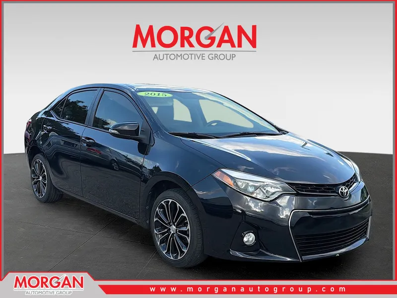 2015 Toyota Corolla S Plus in Black Sand — front three-quarter view