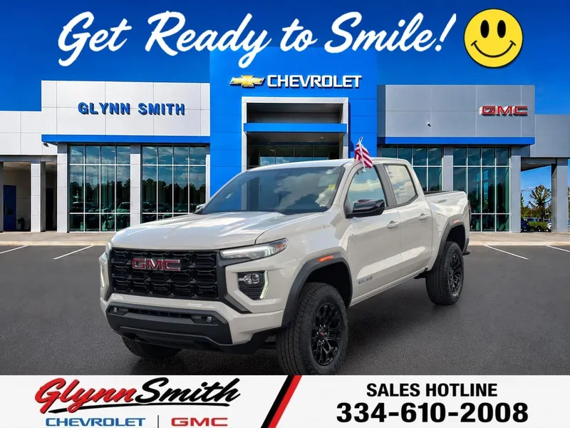 2026 GMC Canyon Elevation in Coastal Dune — front three-quarter view