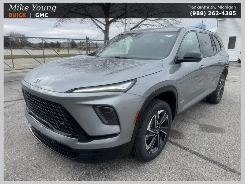 2026 Buick Enclave Sport Touring in Moonstone Gray Metallic — front three-quarter view