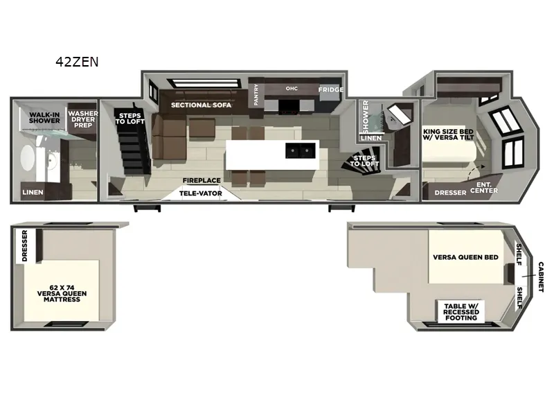 2027 Wildwood Grand Lodge 42ZEN — front three-quarter view