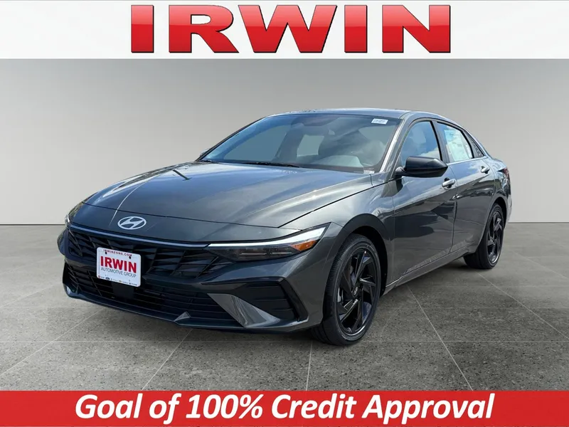 2026 Hyundai Elantra SEL Sport Premium in Gray — front three-quarter view