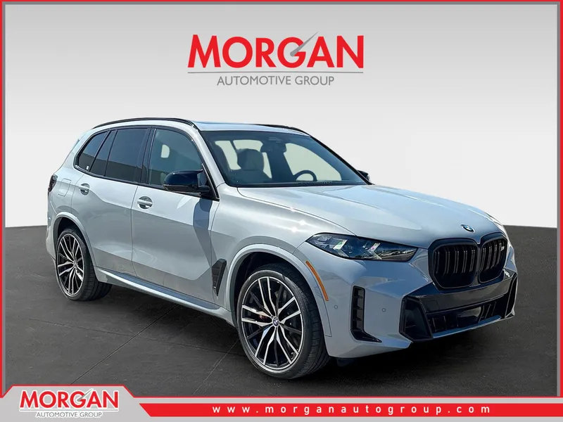 2026 BMW X5 M60i in Brooklyn Grey Metallic — front three-quarter view