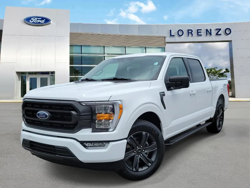 2023 Ford F-150 XLT in Oxford White — front three-quarter view