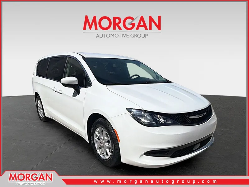 2023 Chrysler Voyager LX in Bright White Clearcoat — front three-quarter view
