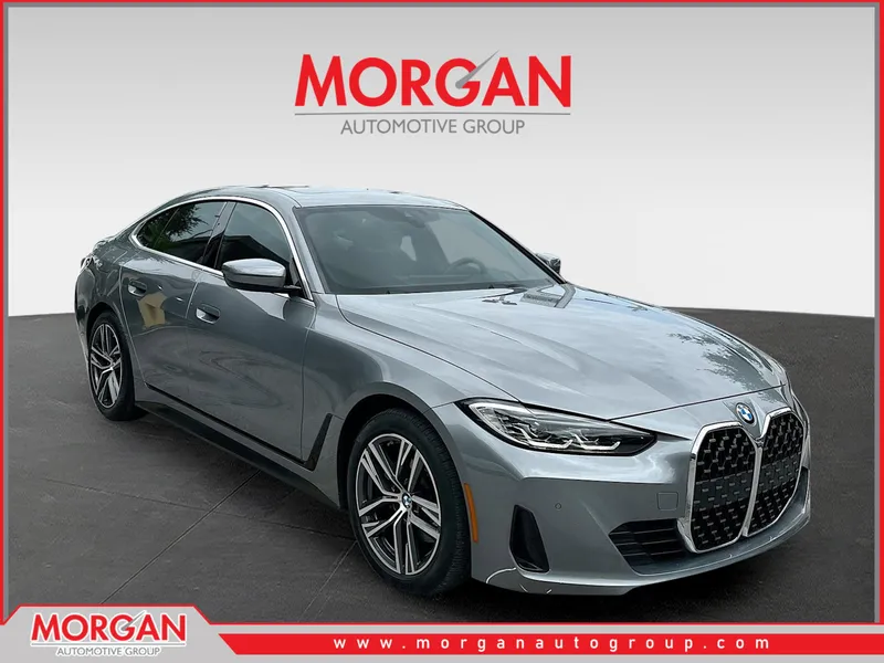 2024 BMW 4 Series 430i Gran Coupe in Gray — front three-quarter view