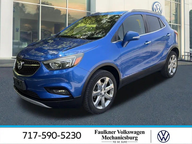 2017 Buick Encore Preferred II AWD in Coastal Blue Metallic — front three-quarter view