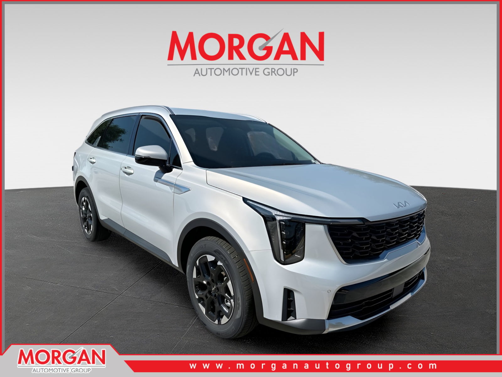 2026 Kia Sorento S in Ivory Silver — front three-quarter view