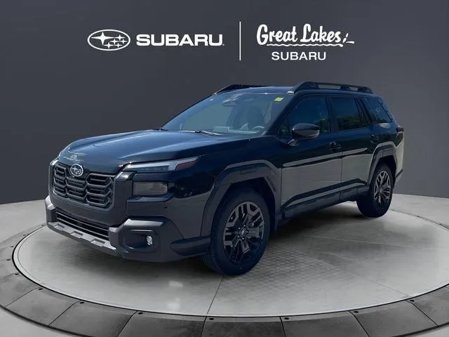 2026 Subaru OUTBACK Limited XT in Crystal Black Silica — front three-quarter view