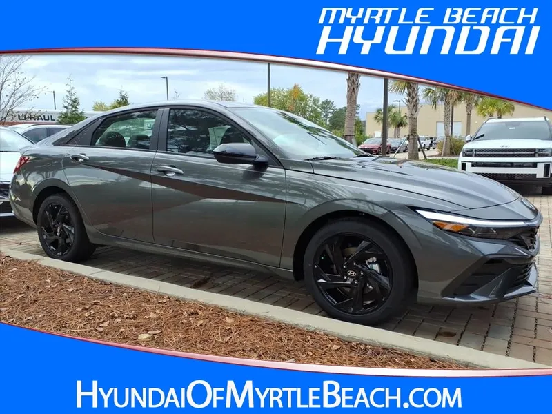 2026 Hyundai ELANTRA SEL Sport in Amazon Gray — front three-quarter view