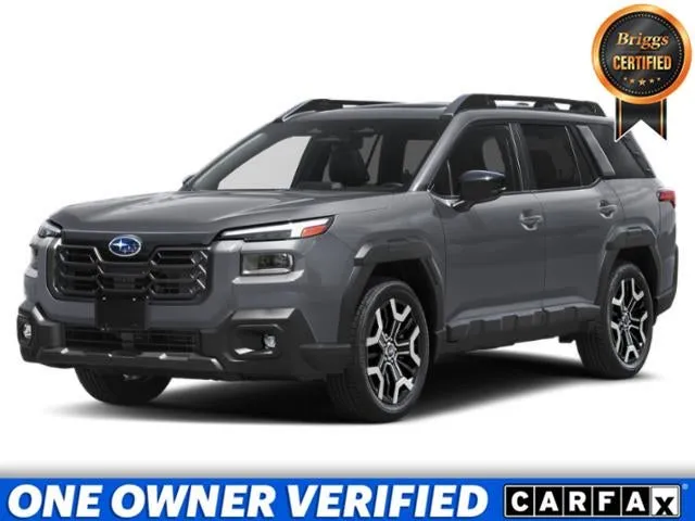2026 Subaru OUTBACK Touring XT in Magnetite Gray Metallic — front three-quarter view