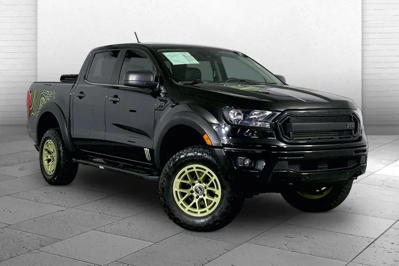2021 Ford Ranger XLT in Shadow Black — front three-quarter view