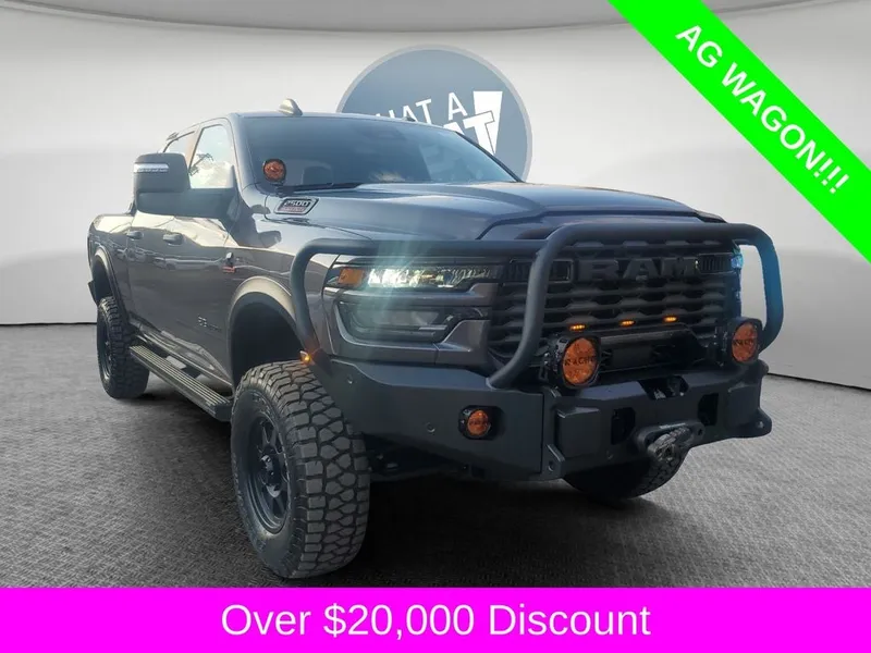 2026 RAM 2500 RAM 2500 BIG HORN CREW CAB 4X4 6'4' BOX in Granite Crystal Metallic Clear-Coat Exterior Paint — front three-quarter view