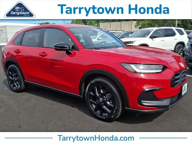 2024 Honda HR-V Sport in Milano Red — front three-quarter view