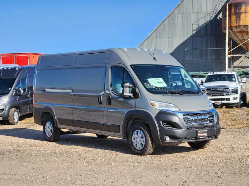 2026 RAM Promaster RAM PROMASTER 2500 SLT CARGO VAN HIGH ROOF 159' WB in Ceramic Gray Clear-Coat Exterior Paint — front three-quarter view