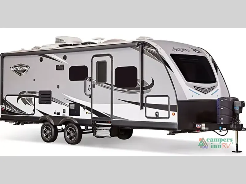 2020 Jayco White Hawk — front three-quarter view