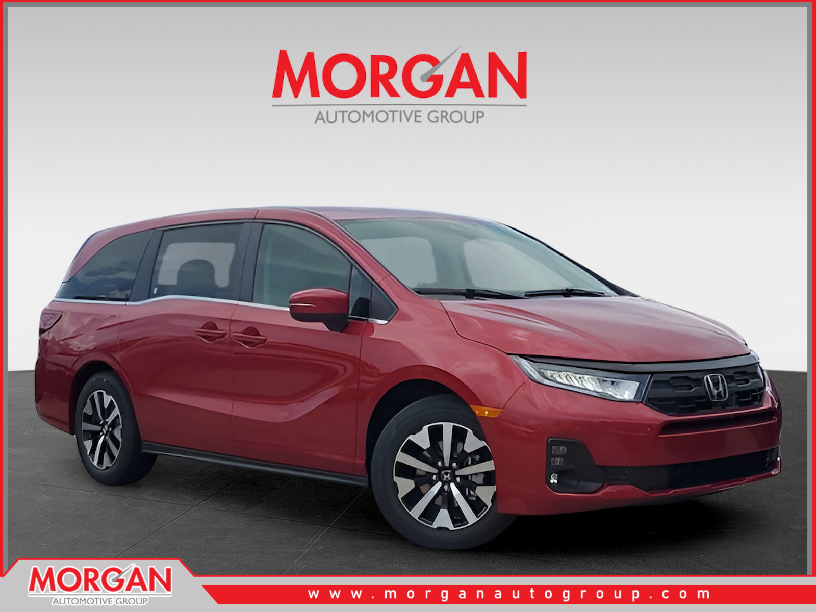 2026 Honda Odyssey EX-L in Radiant Red Metallic II — front three-quarter view