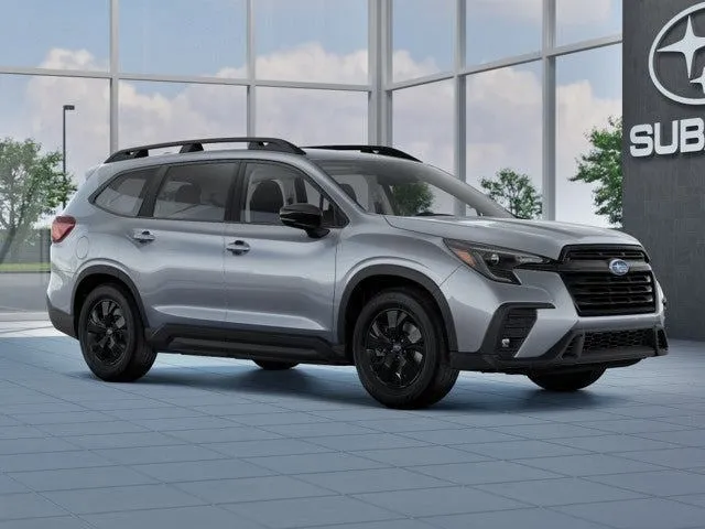 2026 Subaru ASCENT Premium 7-Passenger in Ice Silver Metallic — front three-quarter view