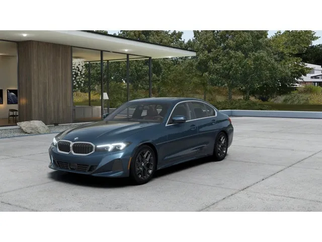 2026 BMW 3 Series 330i xDrive in Arctic Race Blue Metallic — front three-quarter view