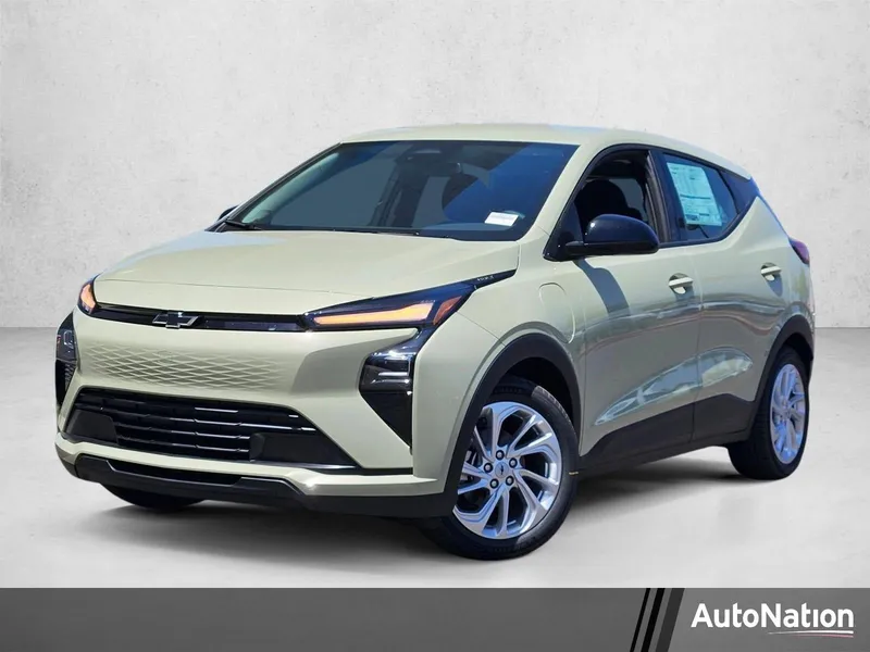 2027 Chevrolet Bolt LT in Relic Green Metallic (Late Availability) — front three-quarter view