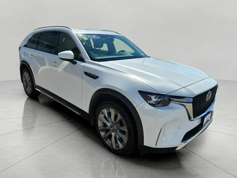 2024 Mazda Mazda CX-90 3.3 Turbo Premium AWD in Rhodium White Premium — front three-quarter view