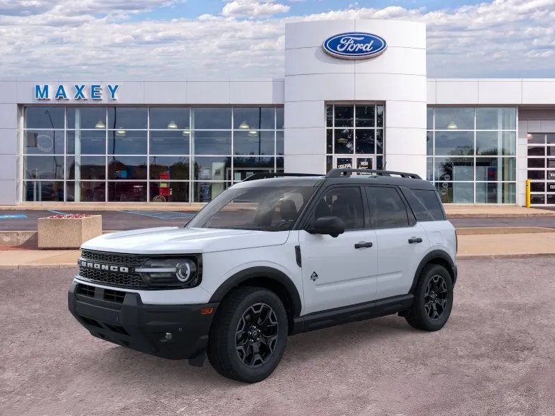 2026 Ford Bronco Sport Outer Banks® in Space White Metallic — front three-quarter view