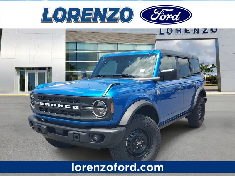 2026 Ford Bronco Big Bend in Velocity Blue Metallic — front three-quarter view