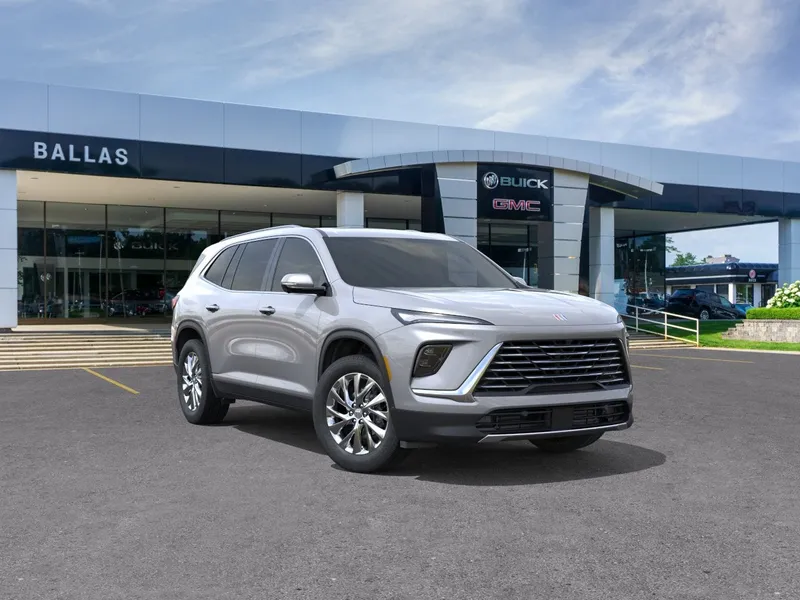 2026 Buick Enclave Preferred in Moonstone Gray Metallic — front three-quarter view