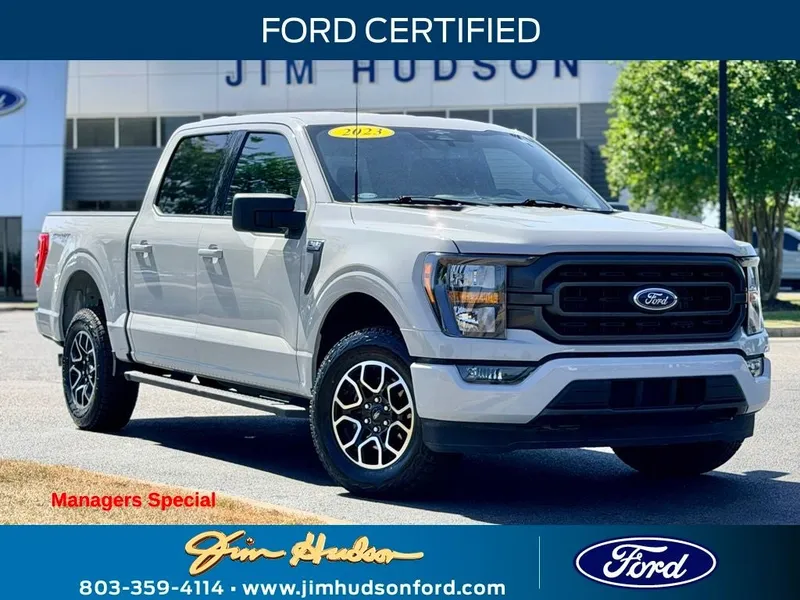 2023 Ford F-150 XLT FORD CERTIFIED 4X4 in Avalanche — front three-quarter view